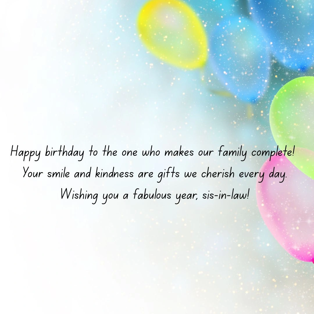 Happy Birthday Wishes for Sister in Law